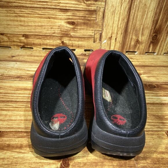 TIMBERLAND Red Suede Leather Slide, Mule/Clog, 7Med - Picture 7 of 7